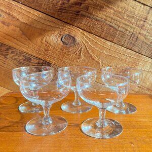 Set of 5 Minimalist Champagne Coupes